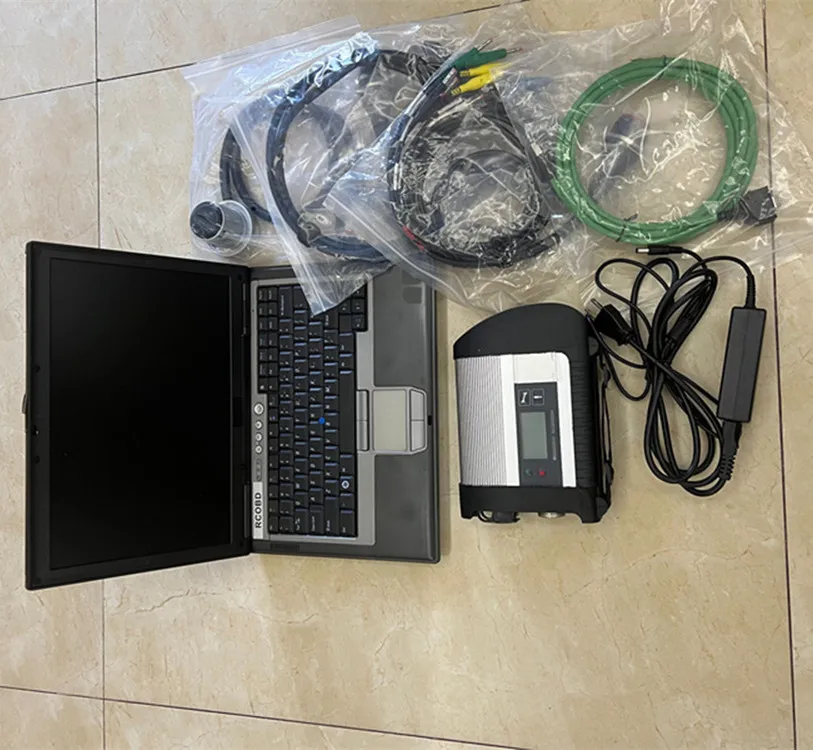 Laptop D630 Auto Diagnostic Computer för MB Star C4 Diagnos Tool med 360 GB SSD Win10