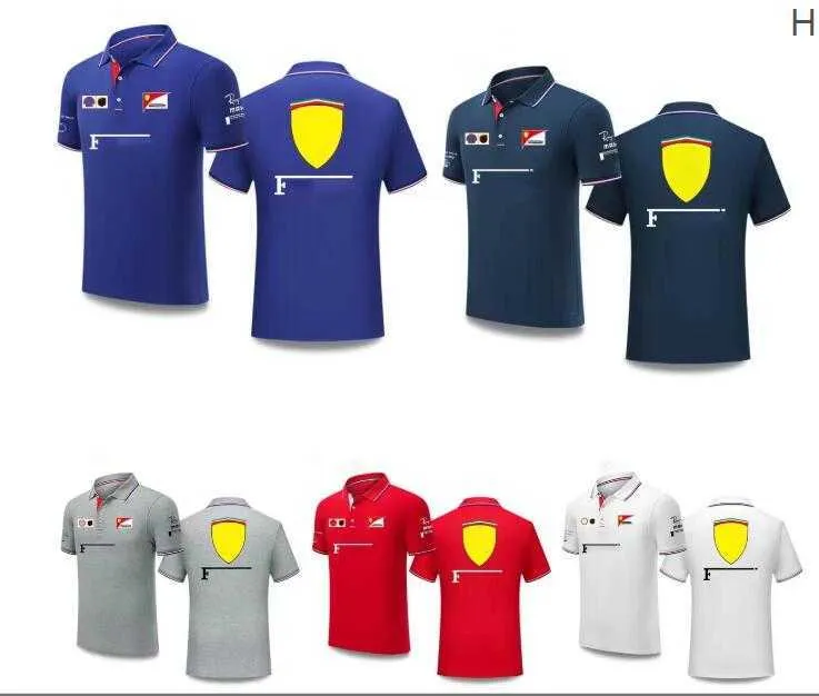T-shirt da uomo Polo da corsa F1 T-shirt estiva con risvolto della squadra con 38if personalizzato