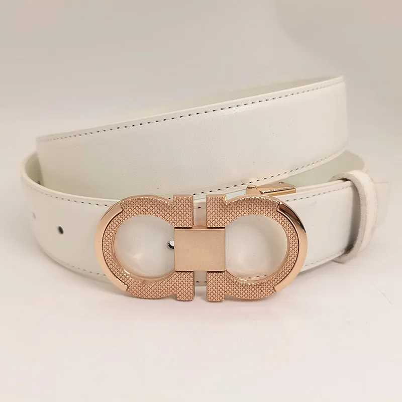 Designer-riemen voor mannen 3,5 cm breed luxe vrouwelijke riem glad leer lychee patroon en helder oppervlak splitsing