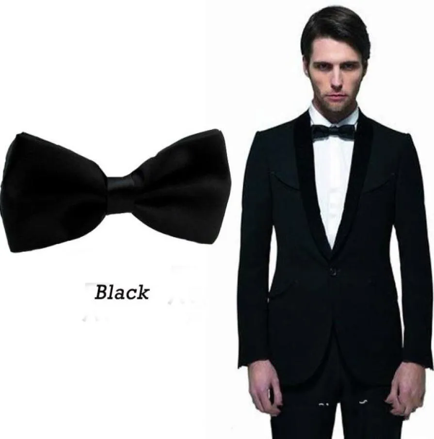 Laços de noivo pretos para homens, ternos da moda, ocasião formal, smoking, gravatas baratas 3725643