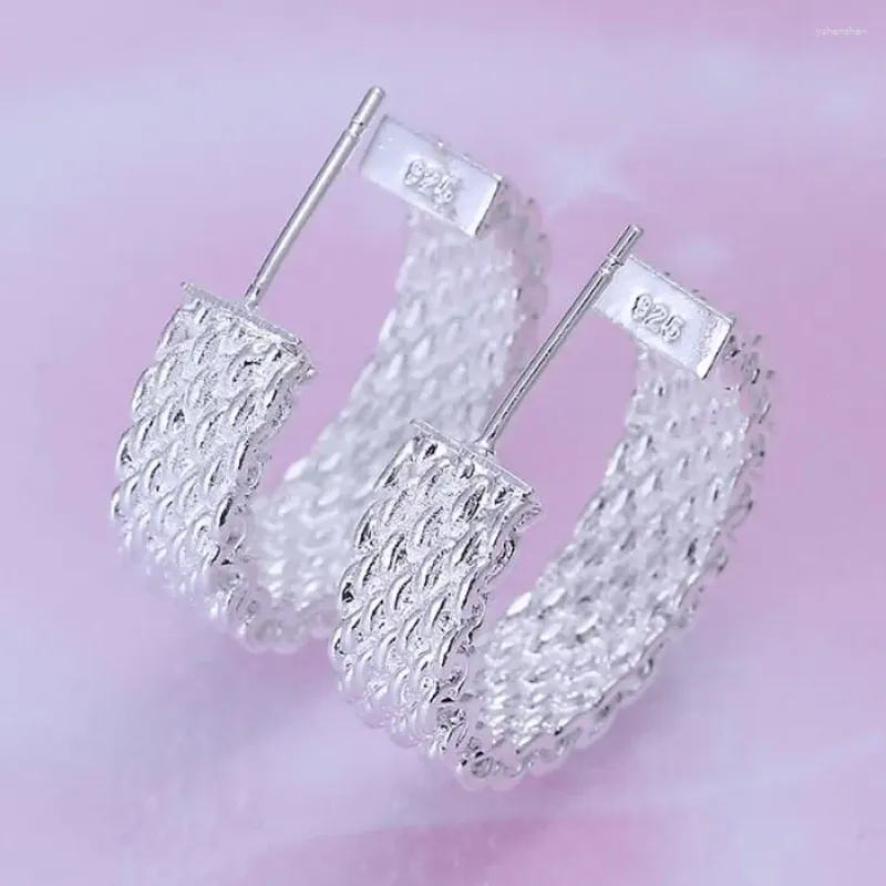 Studörhängen högkvalitativ mode 925 Sterling Silver Wedding Earring Jewelry for Women Party Lady Nice Presents