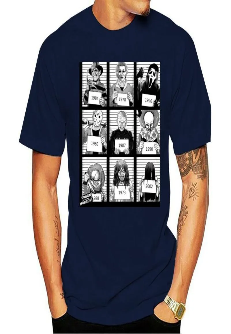 men039s tshirts Prison Horror Tshirt Halloween Michael Myers Chucky Jason Movie S3xl Hiphop Tee Shirt2375261