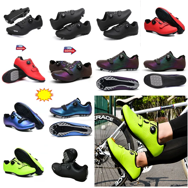 Cycling Shoes Men Sports Dirt Road Bike Shoes Flat Speed Cycling Sneakers Flats Mountain Bicycle Footwear unisex boys redd GAI