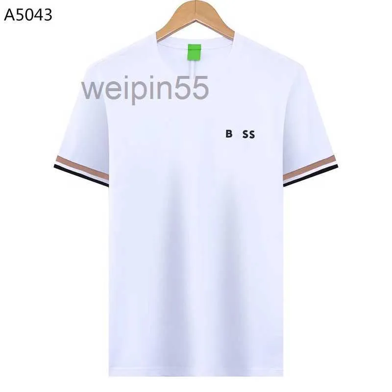 T-shirts pour hommes Boss Hommes T-shirt de haute qualité T-shirt de mode Polo de luxe Col rond Haut respirant Boss Business Casual Tee Homme Tops Chemises de créateurs Hommes Taille M-xxxl0pif