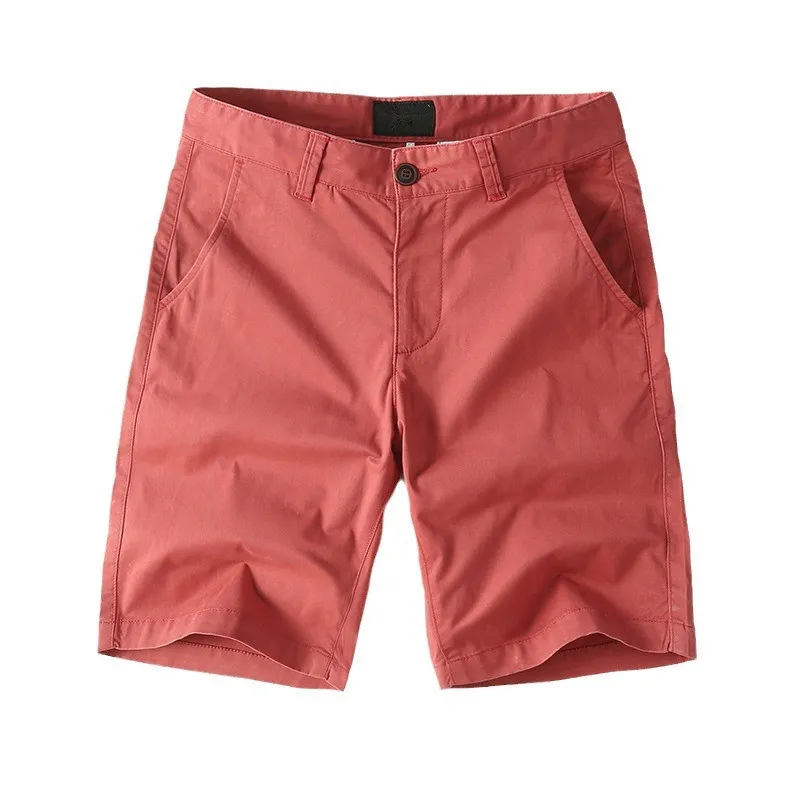 Homens Shorts de Algodão Moda Calças Curtas Retas Juventude Casual Boardshorts Verão Streetwear Roupas Masculinas Bottoms Exército Verde Alta Qulity Bottoms