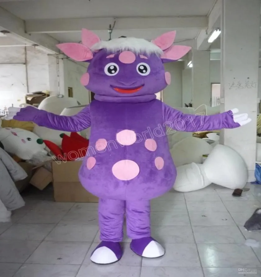 Halloween purple sheep Mascot Costume High Quality Customize Cartoon Anime theme character Unisex Adults Outfit Christmas Carnival1378668