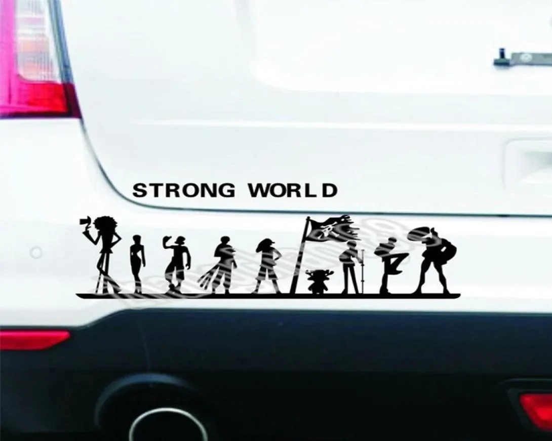 Een stuk sterke wereld auto sticker piraat luffy vinyl kofferbak body sticker CA9436885339316815