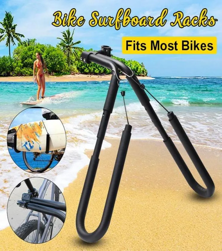 Fietssurfdrager Montage op zadelpennen 25 tot 32 mm Accessoires Geschikt voor surfplanken Up 8quot Bike Mount Surfboard Wakeboard Rekken6314313