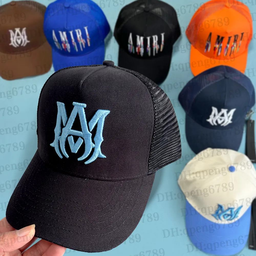 Amirl Baseball Cap Classic Designer Sports Hat 2024 AM刺繍レターキャップファッションテニス帽子トラックトラッカーハットユニセックスラグジュアリーサマーサンサンプロテクションバイザーハット