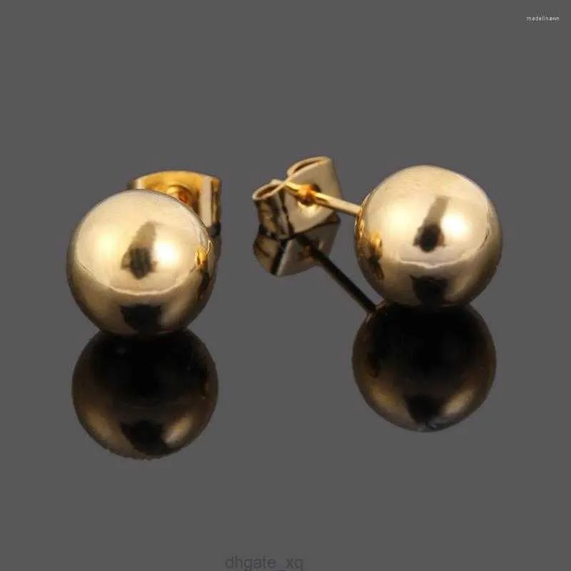 Boucles d'oreilles Sky Talent Bao, vente en gros, boule de 10mm, or jaune, forme GF, Design classique, bijoux pour femmes, vente en gros