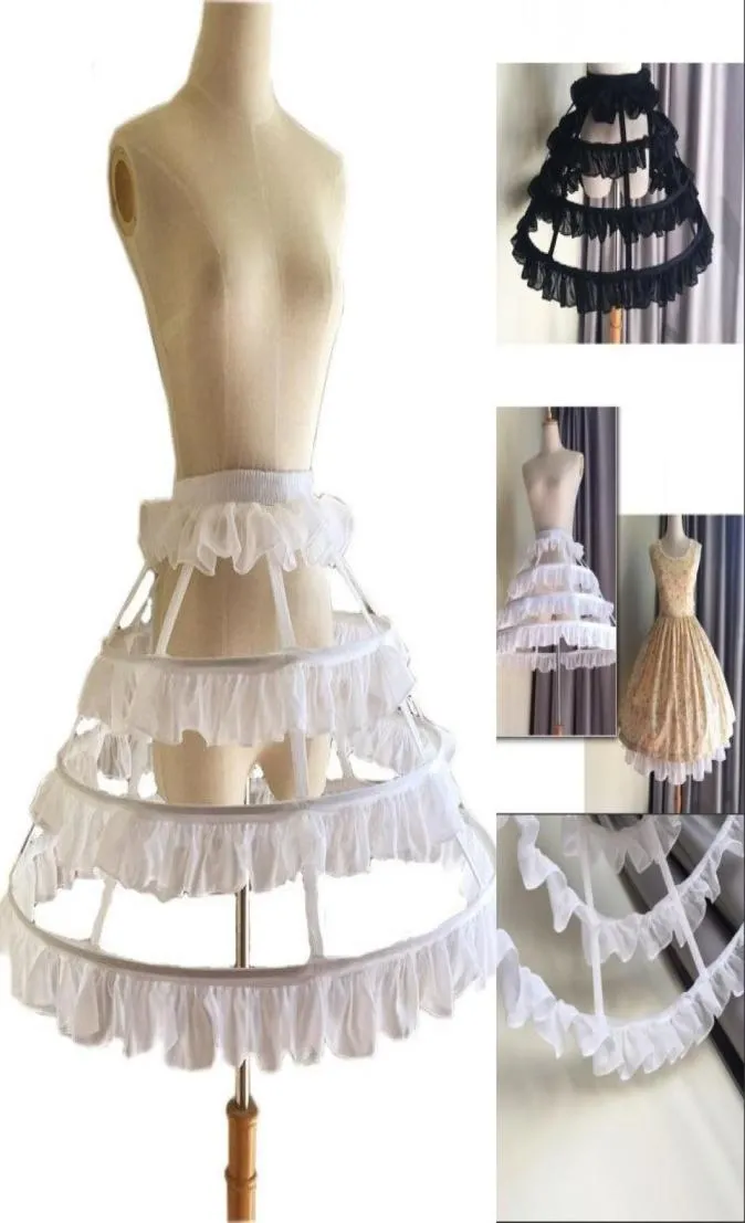 Pageant Women039s Petticoat Crinoline Birdcage Cosplay Underskirt Sweet Tutu 3 Hoop Skirt For Wedding Adjustable For Girl1068842