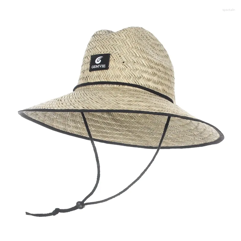 Bérets Gemvie Shell Glands Cowgirl Chapeau d'été Paille pour femmes Hommes Western Cowboy Lady Trendy Tissé Sun Beach Cap 2024