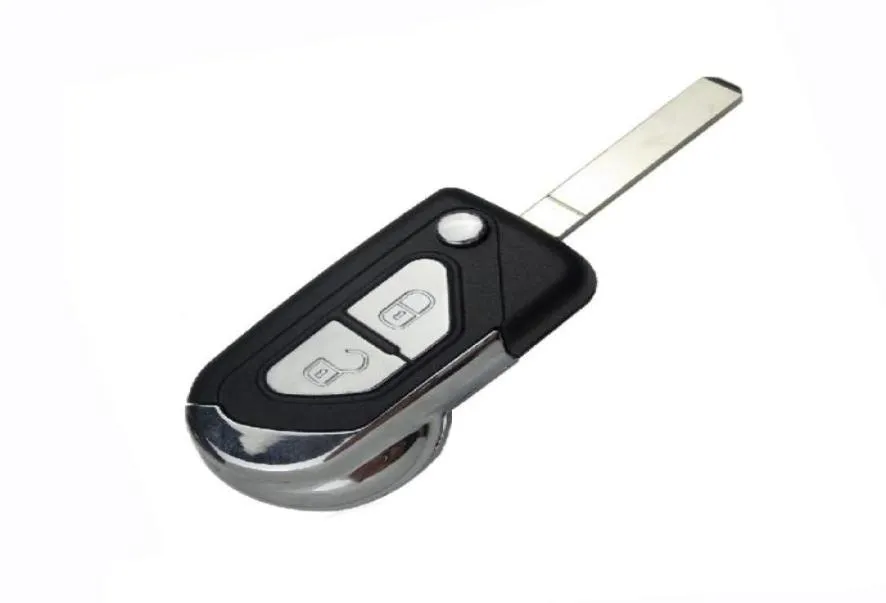 2 pulsanti Flip Fold chiave a distanza Shell Auto Car Key Cover Cover di ricambio Uncut HU83 Blade Fob per Citroen C3 C4 C5 DS324992673474459