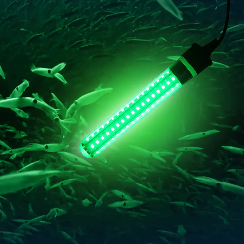 5 V-12 V 6.5 W 700 Lumens LED lumière de pêche Submersible lampe de recherche de poisson sous-marine avec cordon de 5 m 240227