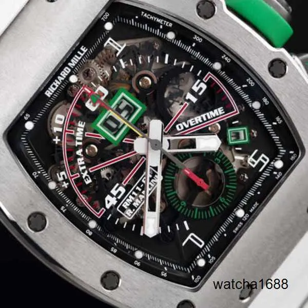 ブランドウォッチグレステストリストウォッチRM腕時計RM11-01マンシーニ限定版ユニークな球技クロノメーターチタンRM1101