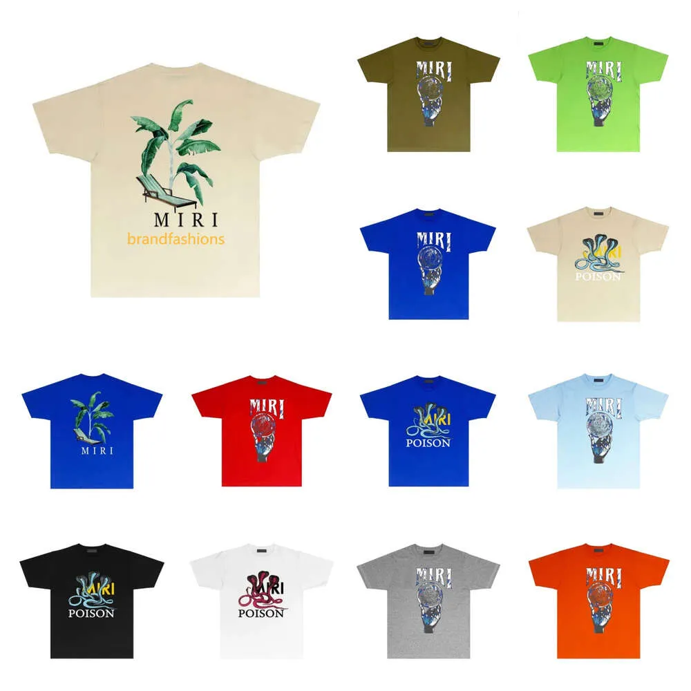 デザイナーA Miri Mens TシャツレディースTシャツカップルストリートファッションブランドシャツプリントアミール半袖カジュアルルースメンズTシャツラウンドネックサイズS-XL
