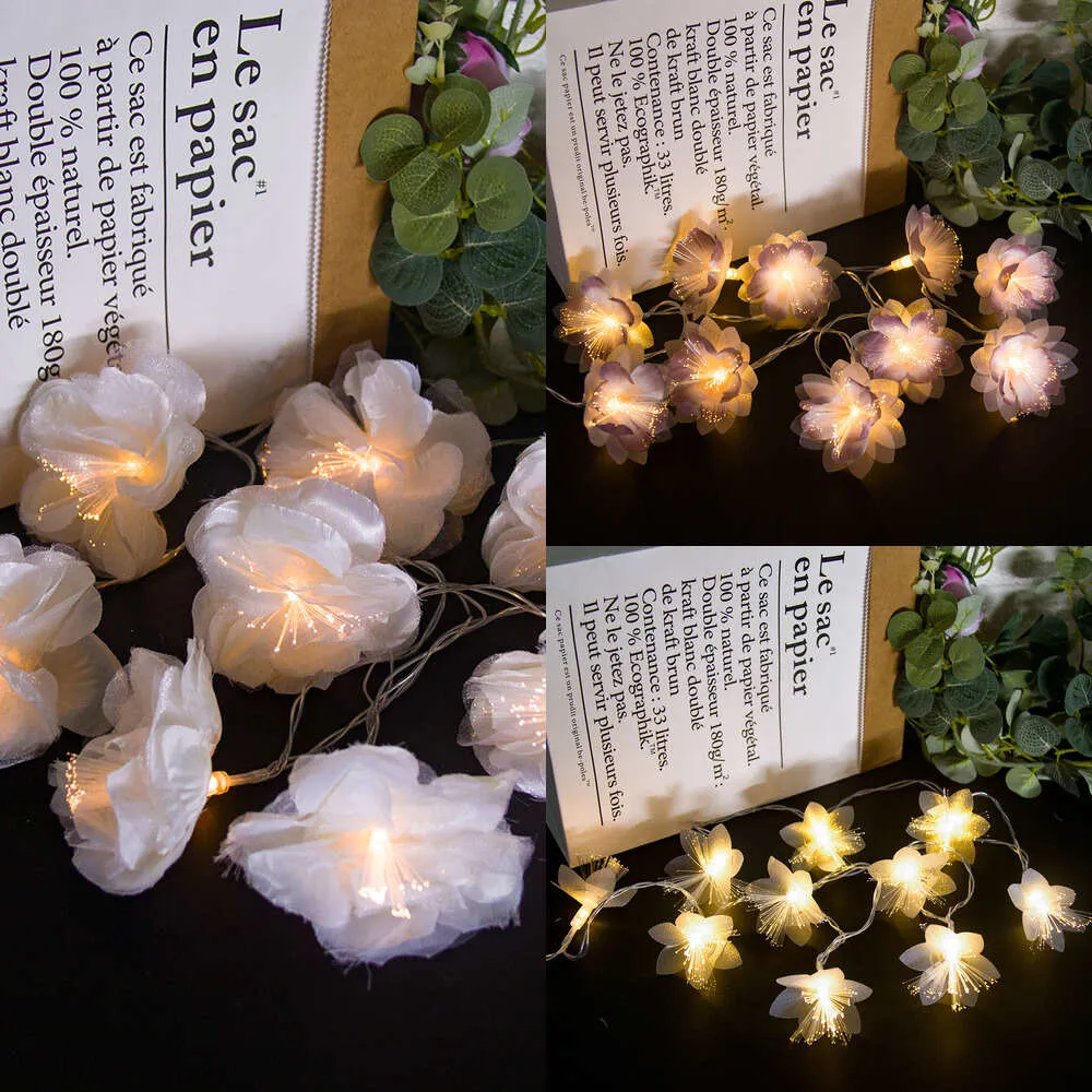 Nuova decorazione per la festa di Natale Luci a LED Simulazione Phalaenopsis Orchidea Luce Alimentata a batteria Matrimonio Compleanno Forniture per giardino domestico