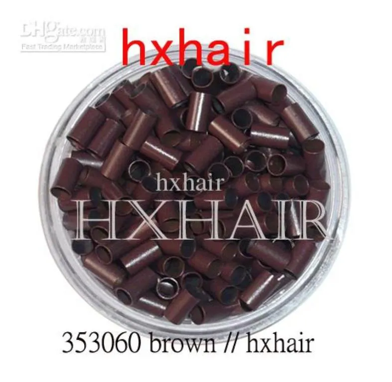 5000pcs 35mm銅管マイクロリングリンクビーズブラックdbrown brown lbrownblonde9937059