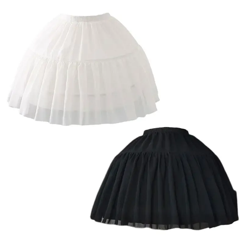 Gonne Cosplay Gonna corta a lisca di pesce Lolita Carmen Slip Liner Cute Girls Gonne Sottoveste regolabile All'ingrosso