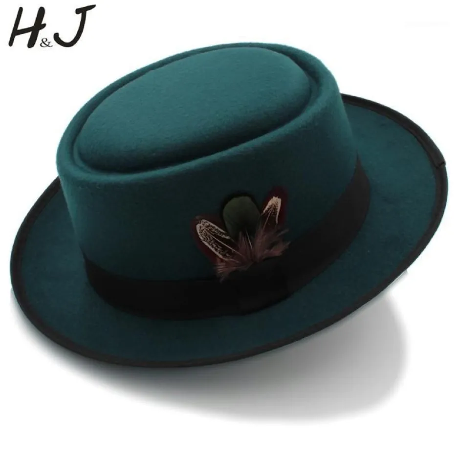 Breite Krempe Hüte Frauen Männer Herbst Filz Pork Pie Hut Für Junge Knautschbar Breaking Bad Walter Dad Winter Retro Fedora1202O