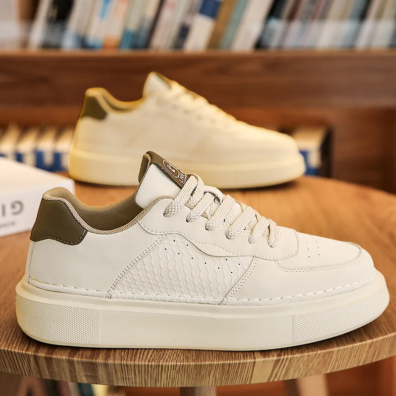 Hoge Kwaliteit Mannen Casual Schoenen Echt Leer Heren Sneakers Handgemaakte Mannelijke Vulcaniseer Schoenen Luxe Lichtgewicht Zool Mode Skate Schoeisel Trainers AA0023