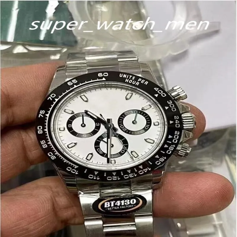 Super Clean BT Factory Men Watch Chronograph Working ETA 4130 Ruch Sapphire Glass Watches 904L Pełny stal nierdzewna Waterproof302R