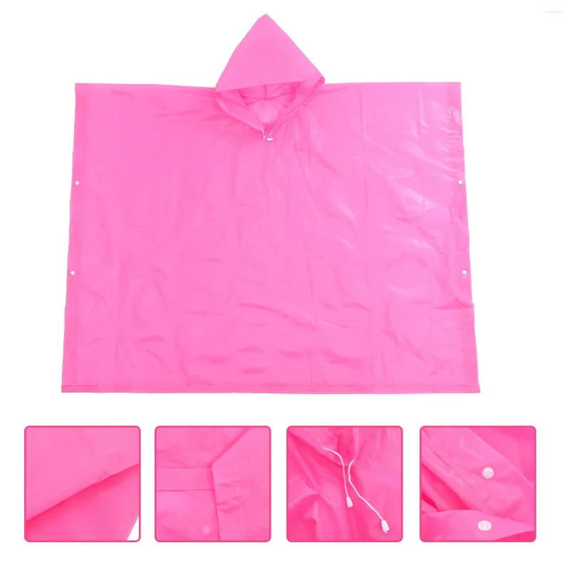 Raincoats Portable Raincoat Waterproof Rain Poncho With Hoods And Sleeves Outdoor Rainwear Reusable For Emergency Camping Hiking