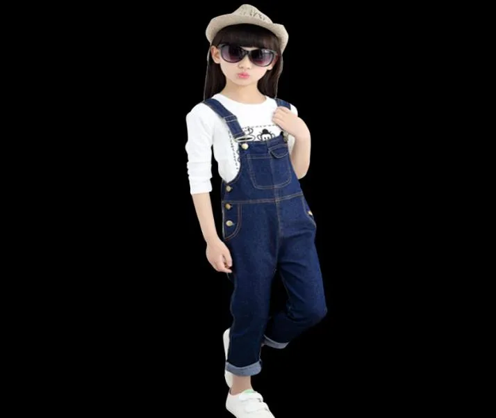 Jumpsuits Meisje Denim Romper Jongens Jumpsuit Tienermeisjes Kleding Outfit Baby Grote Effen Overall4619378