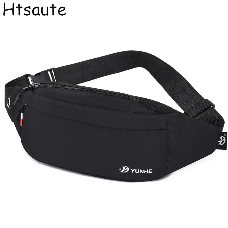 Manlig kvinnlig midja vattentät fanny pack för män kvinnor väska bälte bum höft mage axel crossbody cross body side handväska känguru 240223