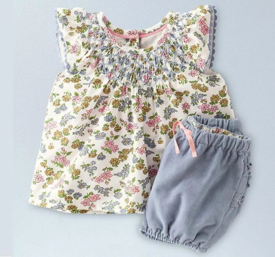 Little Maven Set Girls Flowers Baby Kids Girls Clothing Set For Summer Children Outfits Suits 1st Shirt Pants3953977