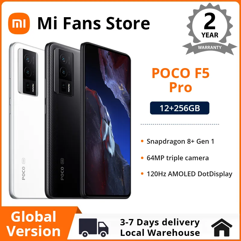 Global Version POCO F5 Pro 256GB 512GB Snapdragon 8+ Gen 1 6.67"WQHD+120Hz AMOLED DotDisplay 64MP Camera NFC 5G