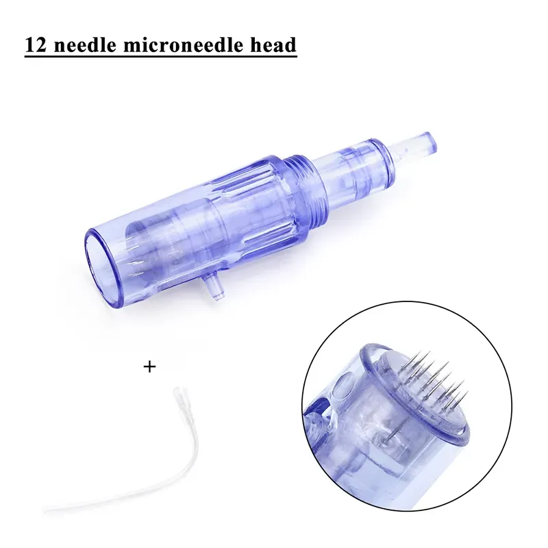 Microneedle Cartridges For Mini Hydra Gun Mesotherapy Injector Auto Derma Stamp Pen Needle with Syringe Tube