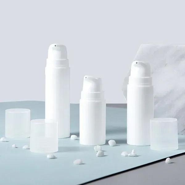 5ml/10ml/15ml White Plastic Empty Airless Pump Bottles Wholesale Vacuum Pressure Lotion Bottle Cosmetic Container