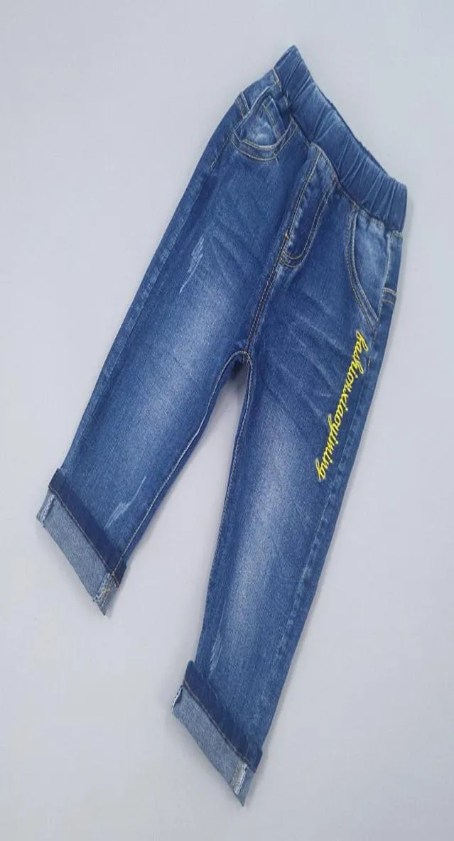Hoge kwaliteit toudder jeans lente herfst jongens meisjes zachte rekbare denim lange broek broek kinderkleding babykleding4623445