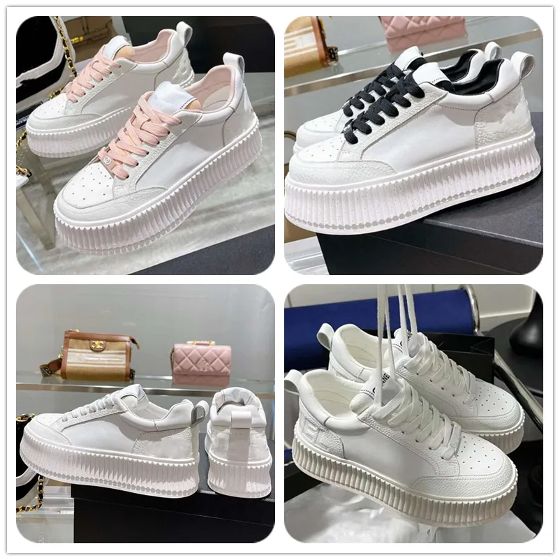 Baskets surdimensionnées Running Trainers Designers Mens Shoe Espadrilles Trainer en cuir Sneaker Femmes Platform Traineres Lace-Up Chaussures Chaussures 36384 ES S