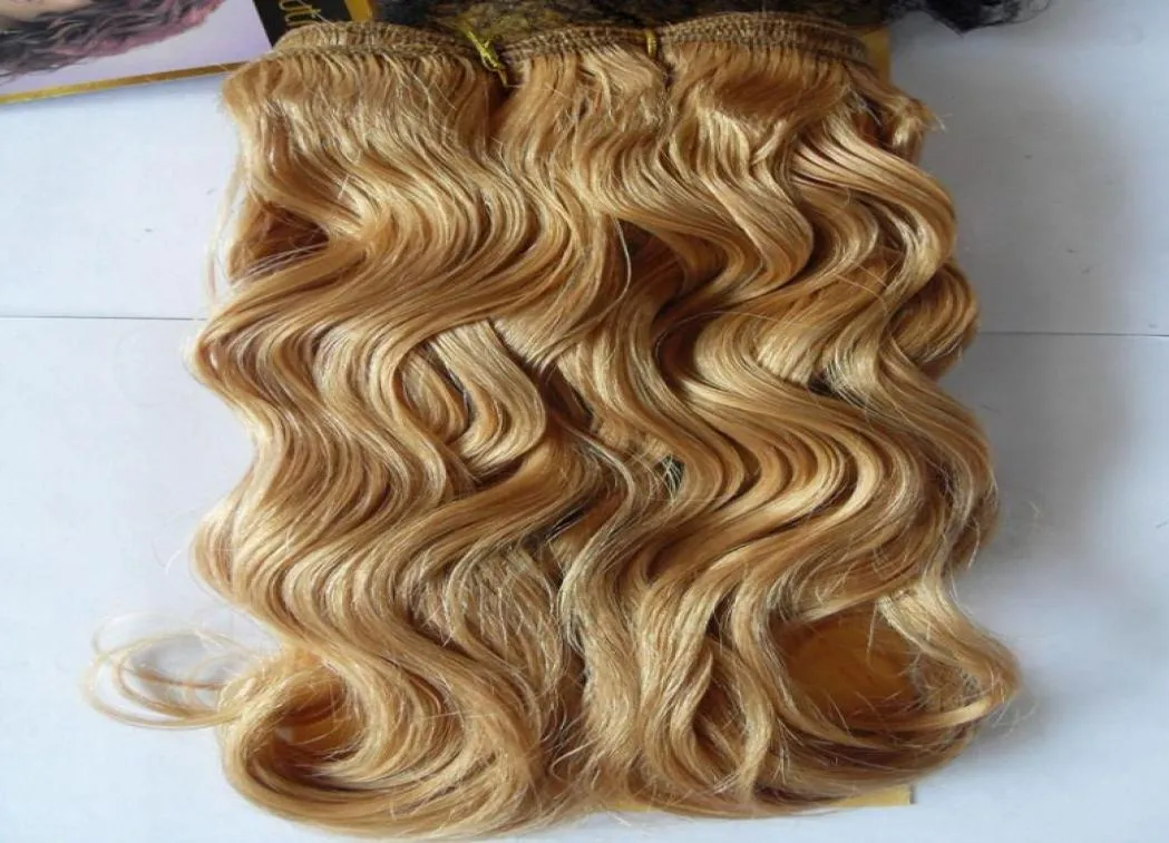 Brazilian Virgin Honey Blonde Brazilian Body Wave Hair Weave Bundles 100 Human Hair weaving 100gPiece 1026inch Remy Hair Extens5276616