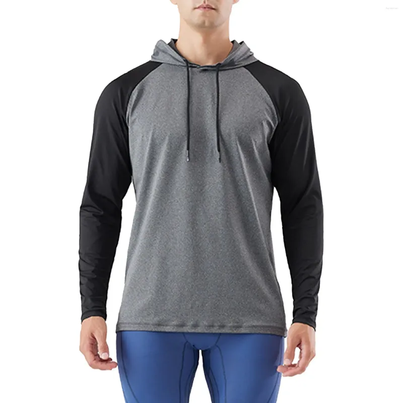 Erkek hoodies düz renk kombinasyon kapağı hızlı kurutma nefes alabilen tayt ter basketbol antrenmanı zip sweatshirt erkek paketi