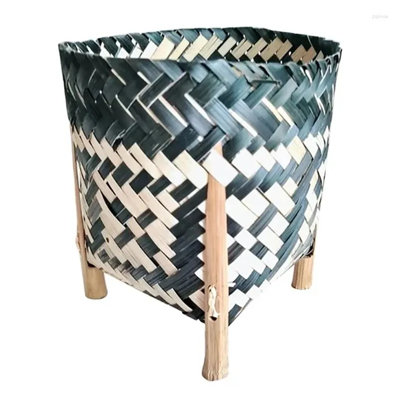 プレート手織りストローフラワーバスケット家庭用貯蔵クリエイティブ花瓶日本風の乾燥大麦付きの大麦