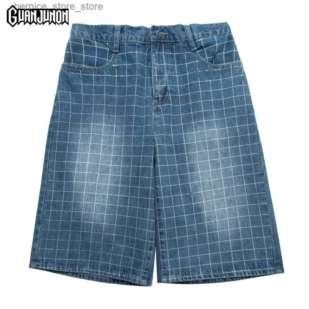 Herren Shorts Sommer Gym Jeans Shorts Herren Casual Sporthose Lose Ropa Hombre Straßenkleidung Bedrucktes Mesh Y2k Top Jugendlich und energisch Mittwoch Q240305