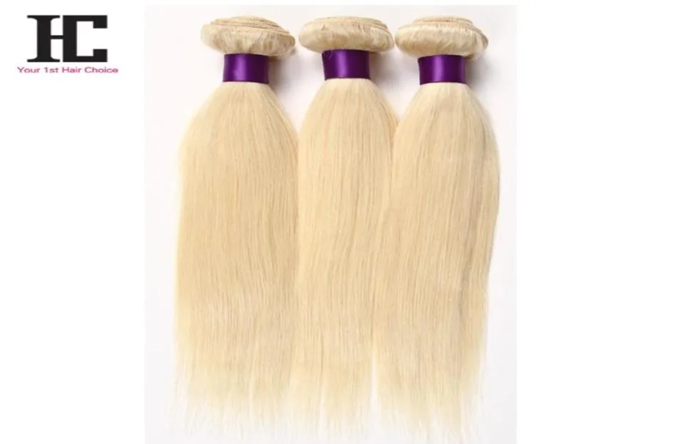 HC produit brésilien blond vierge cheveux paquets offres brésilien vierge cheveux 3 paquets 100 Hunam cheveux trames Extensions9564501