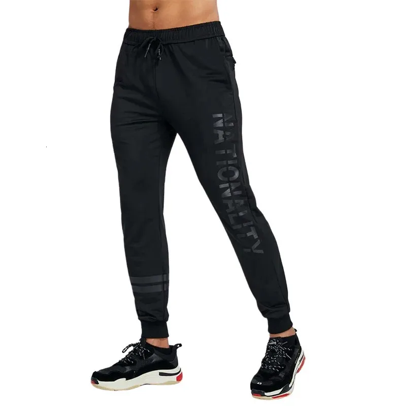 Pantaloni da jogging da uomo pantaloni sportivi traspiranti tasca con zip allenamento palestra allenamento atletico calcio pantaloni da corsa 240228