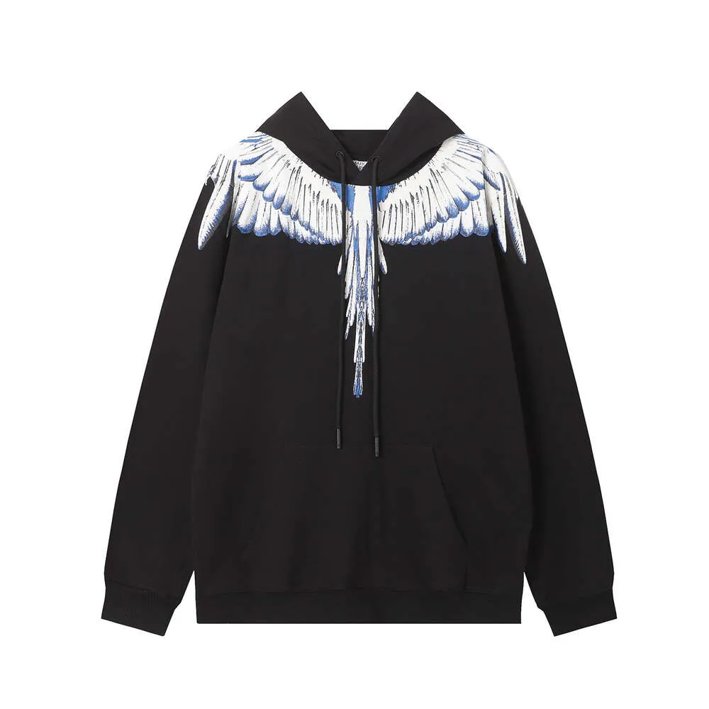 MB Wing Sweater Designer Men's and Women's Seater Sweatshirts MB Purple Fire Wingsプリントマルセロファッションブランドフェザー秋/冬のパーカー8e87