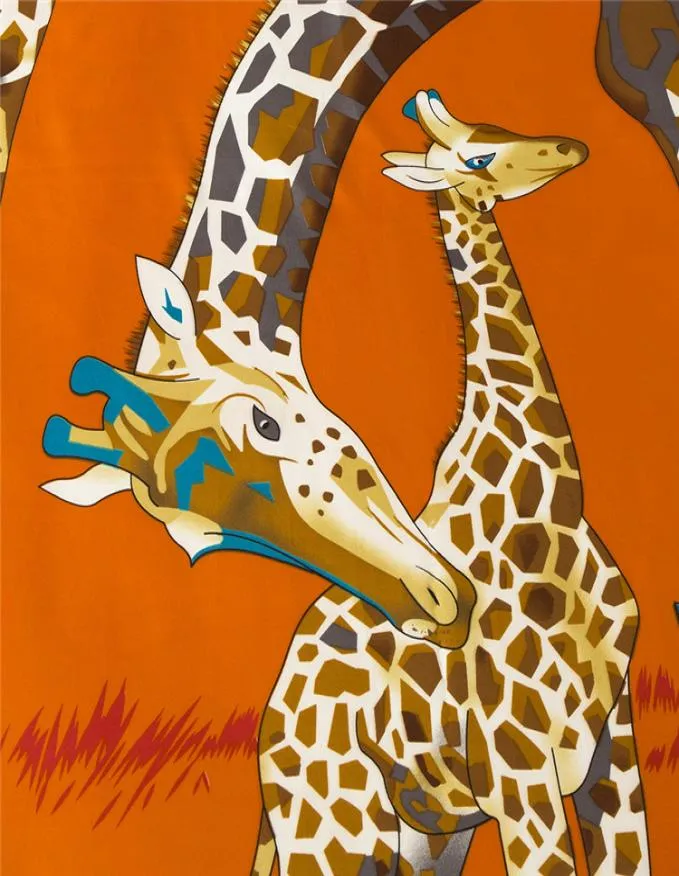 Joker Square Seta Donna Sciarpa con stampa animalier Moda Giraffa Modello Foulard Femme Echarpe Grandi sciarpe in twill Goccia 1307773026