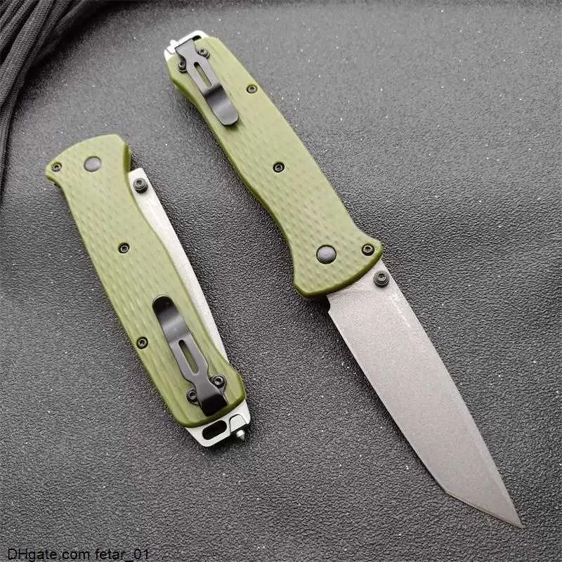 Nylon Glass Fiber Handle BM 537 Folding Knife High Hardness D2 Blade Material Field Self Defense Safety Pocket Knives EDC Tool