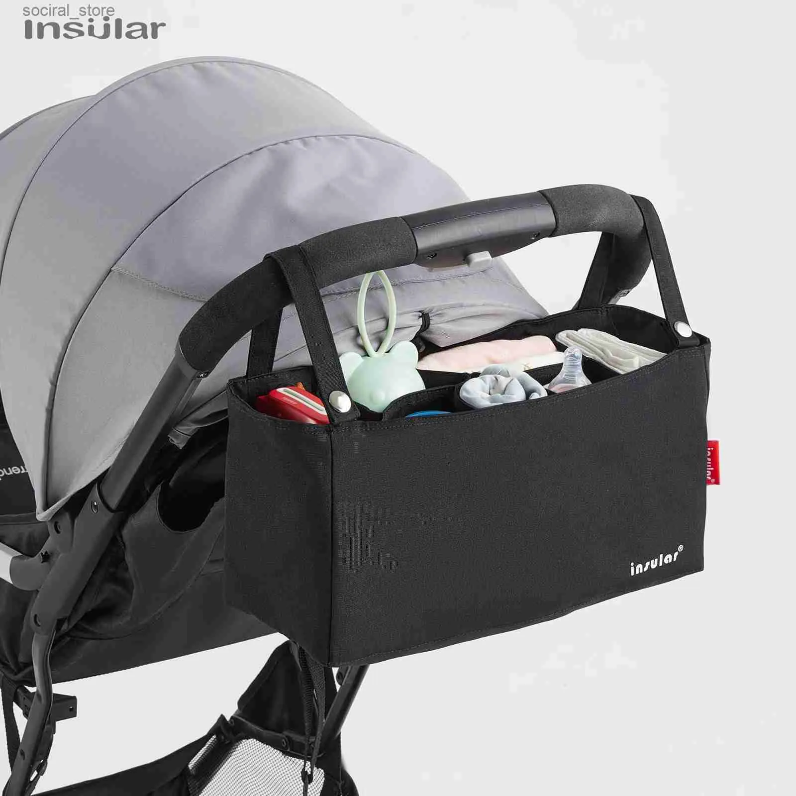 Sacos de fraldas novo multifuncional impermeável saco de fraldas do bebê garrafa isolamento térmico mamãe carrinho fralda para pram organizador bolsas l240305