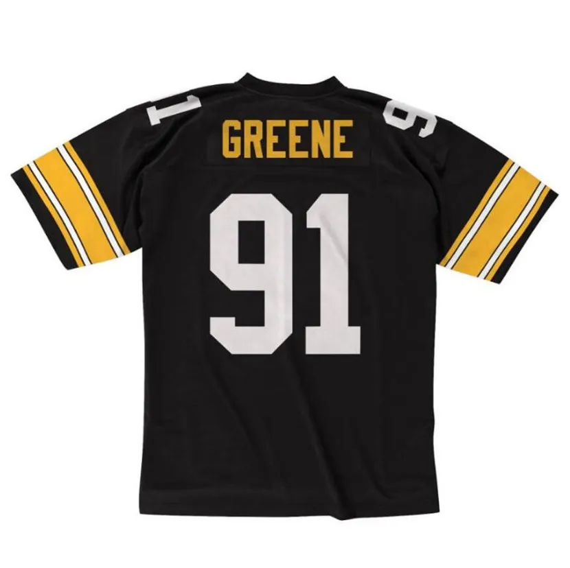 Stitched Football Jersey 91 Kevin Greene 1994 White Mesh Retro Rugby Jerseys Men Women and Youth S-6XL