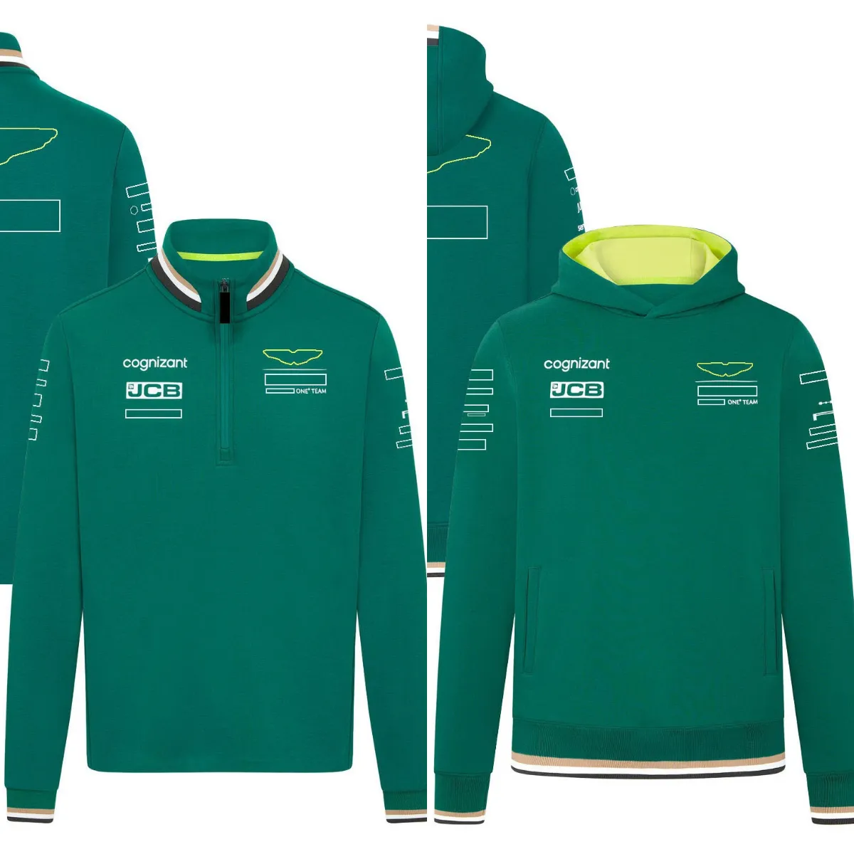 F1 Ufficiale 2024 Team Felpa con cappuccio Formula 1 Nuova stagione Driver Felpa con cappuccio 1/4 Zip Maglione Uomo Donna Fan Abbigliamento Gara Pullover Midlayer Personalizzato