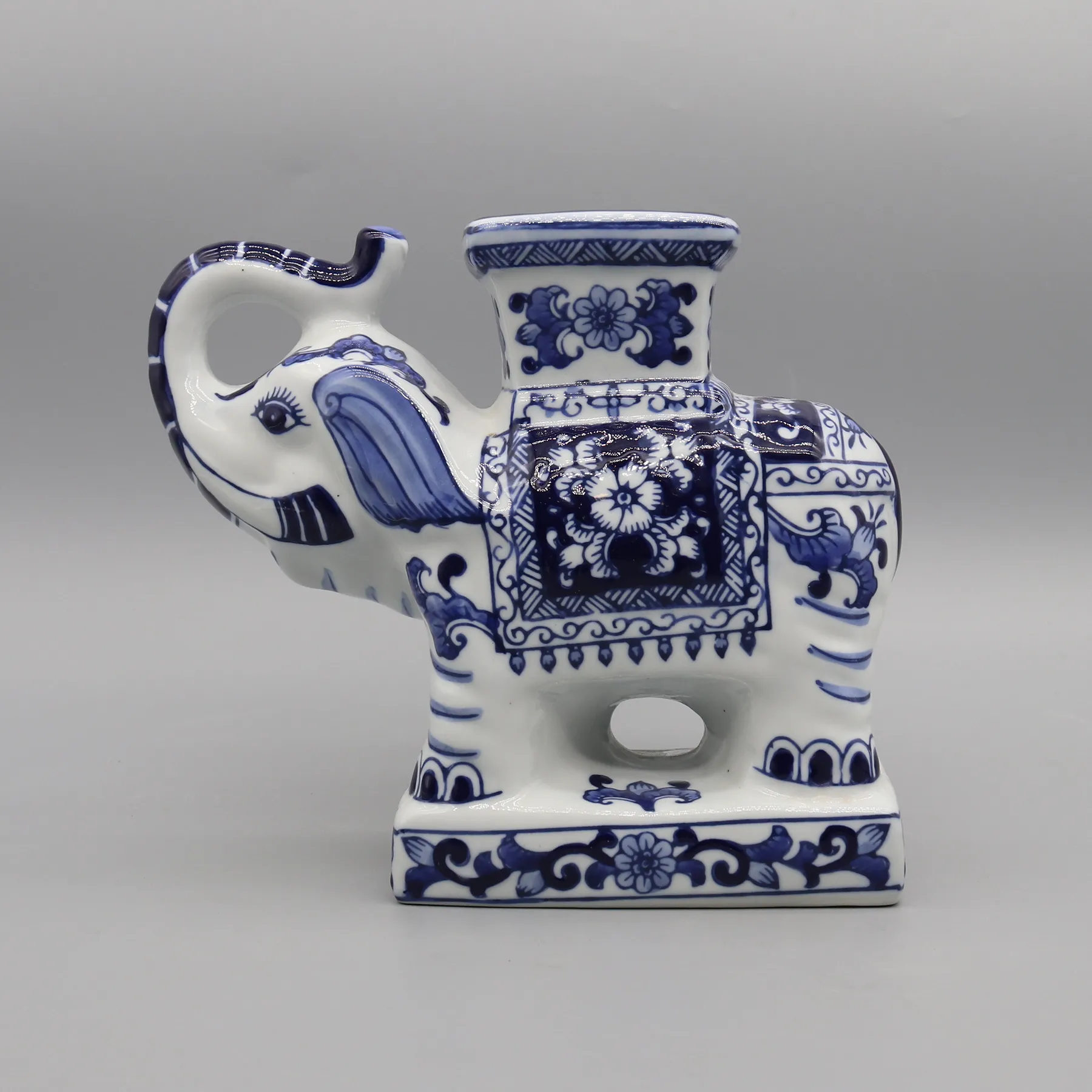 Ceramiczny posąg słoni, dekoracyjna figurka zwierząt, dekoracja domu