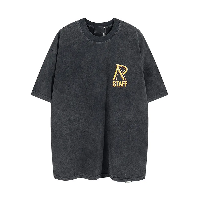 Rétro haute rue t-shirt designer hommes t-shirts d'été à manches courtes col rond lettre imprimée lâche haut en coton t-shirt