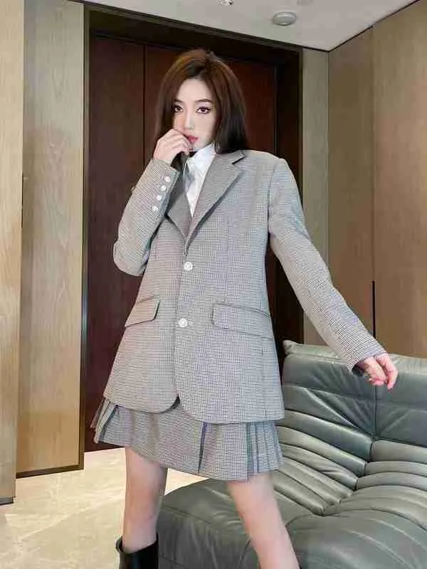 Designer Shenzhen Nanyou High End Miu Home 21 Produktpendling Fashion Pure Desire Style PLICED SKIRT SUT C4I3